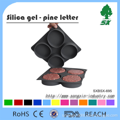 4 in 1 Silicone Hamburger Mold/Maker Silicone Burger Press